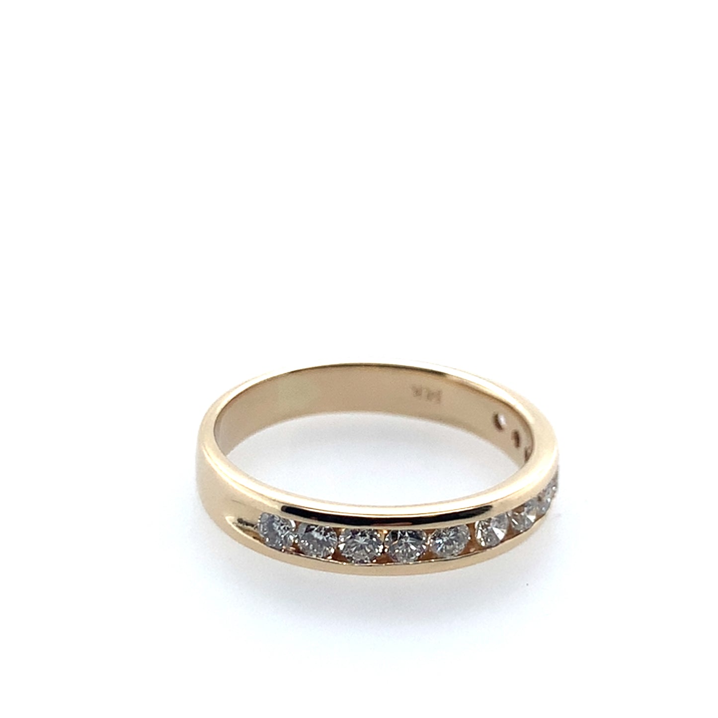 Estate 14K Yellow Gold Channel Set Diamond Band