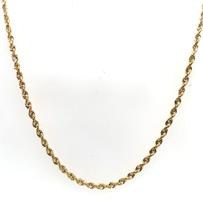 Estate 14K Yellow Gold Rope Chain