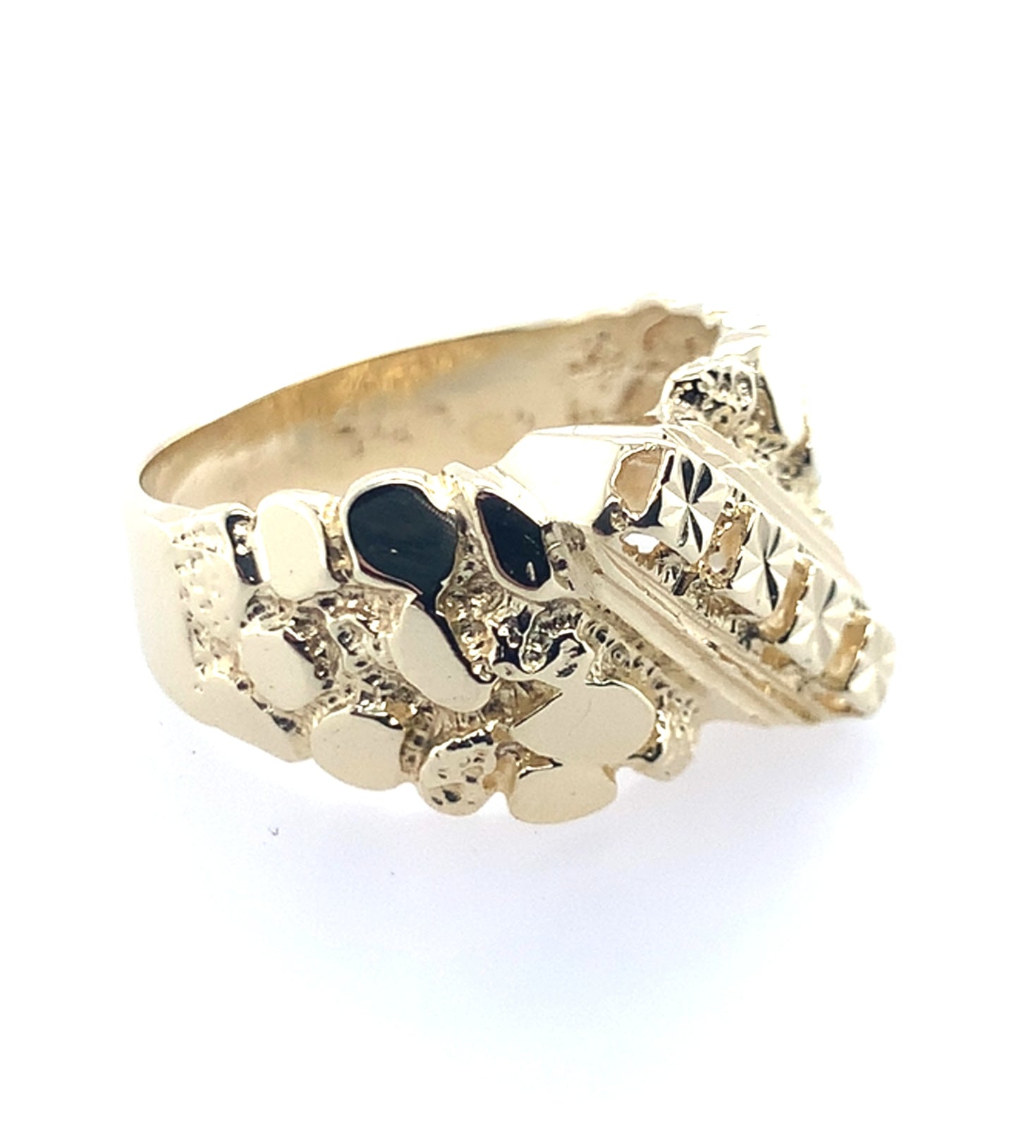14K Yellow Gold Nugget Ring Size **Final Sale No Warranty**