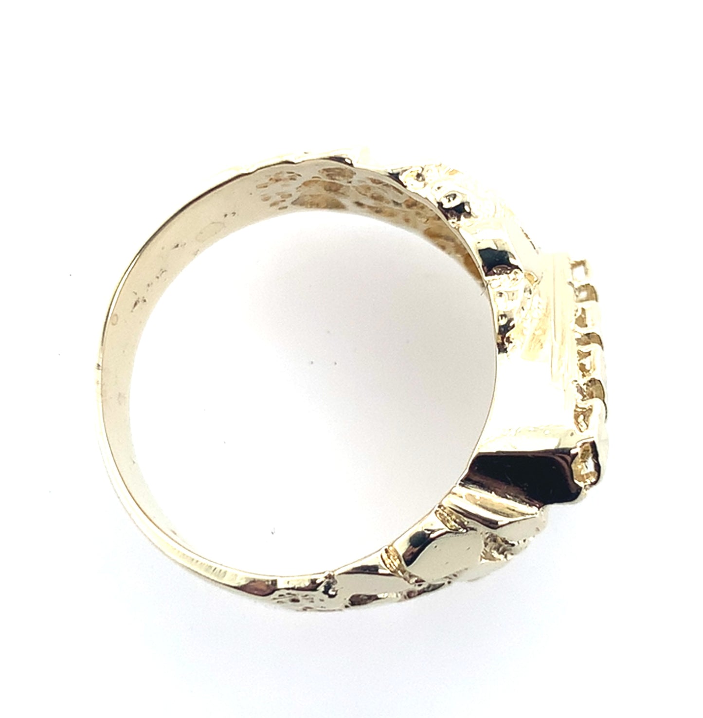 14K Yellow Gold Nugget Ring Size **Final Sale No Warranty**