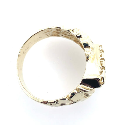 14K Yellow Gold Nugget Ring Size **Final Sale No Warranty**