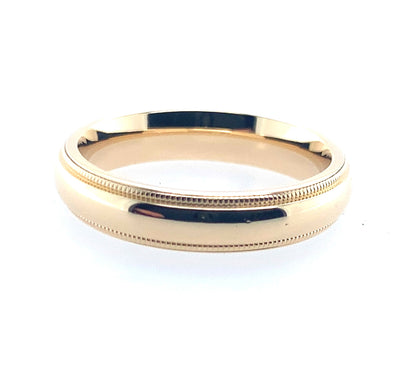14K Yellow Gold Double Milgrain Band **Final Sale No Warranty**