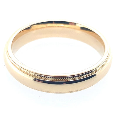 14K Yellow Gold Double Milgrain Band **Final Sale No Warranty**