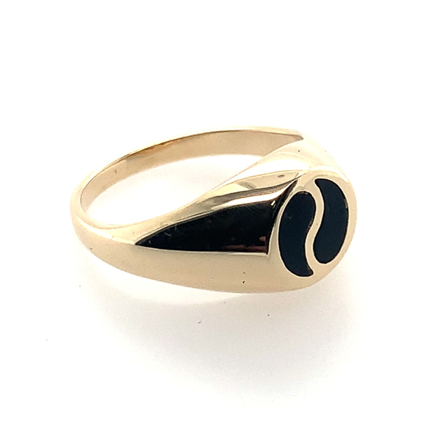 14K Yellow Gold Black Onyx Signet Ring **Final Sale No Warranty**