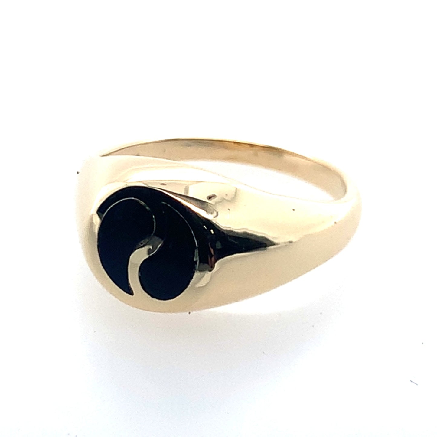 14K Yellow Gold Black Onyx Signet Ring **Final Sale No Warranty**