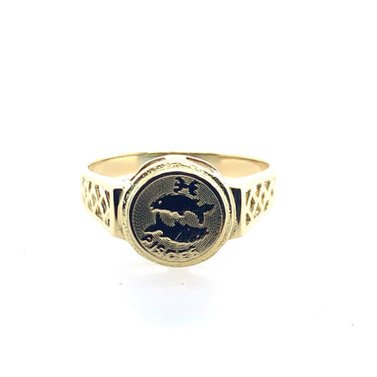 14K Yellow Gold Pisces Ring **Final Sale No Warranty**
