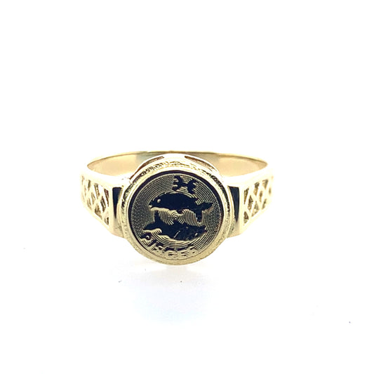 14K Yellow Gold Pisces Ring **Final Sale No Warranty**