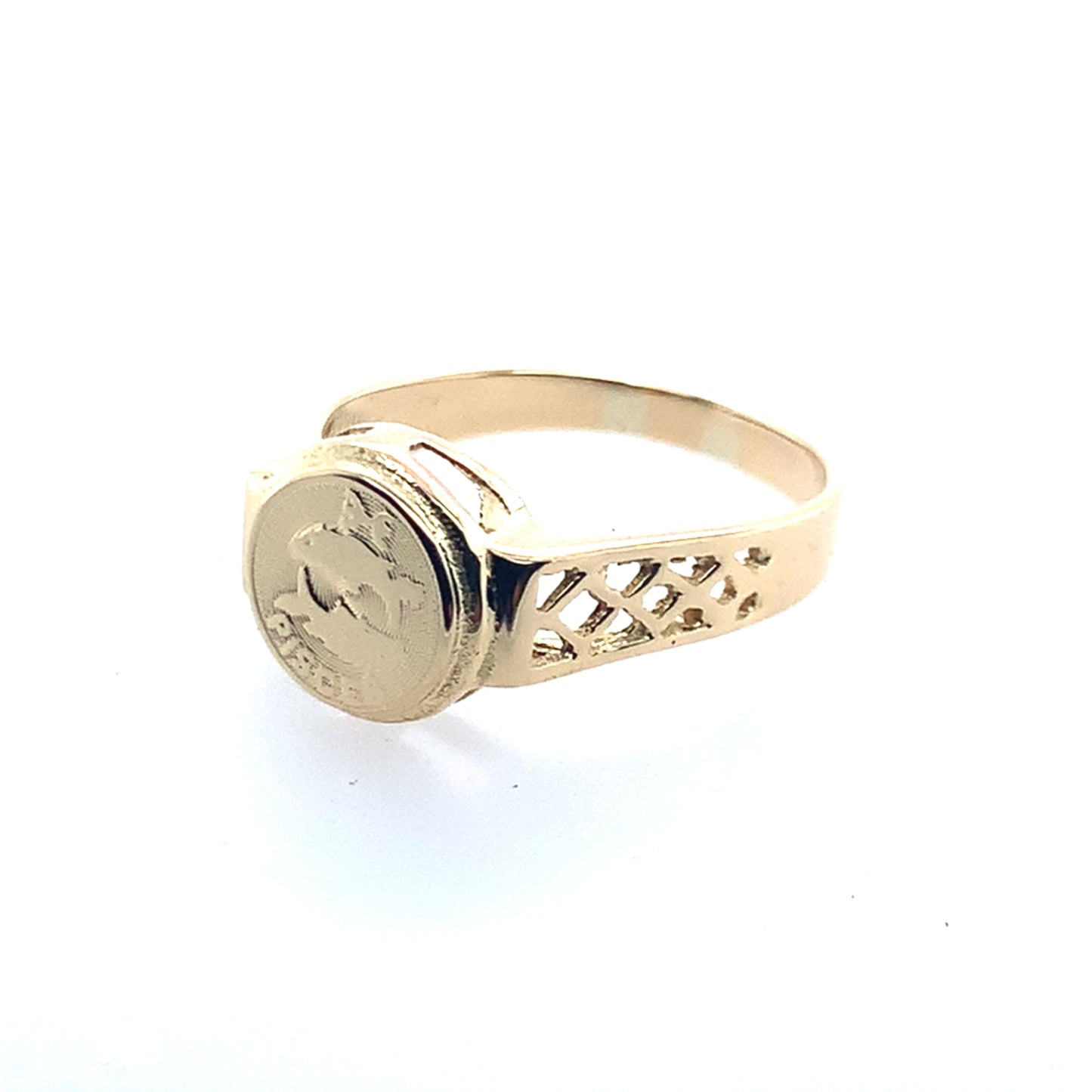 14K Yellow Gold Pisces Ring **Final Sale No Warranty**