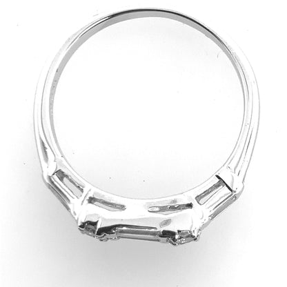 14K White Gold Baguette Diamond Band **Final Sale No Warranty**