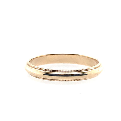 14K Yellow Gold Milgrain Band Size 5 **Final Sale No Warranty**