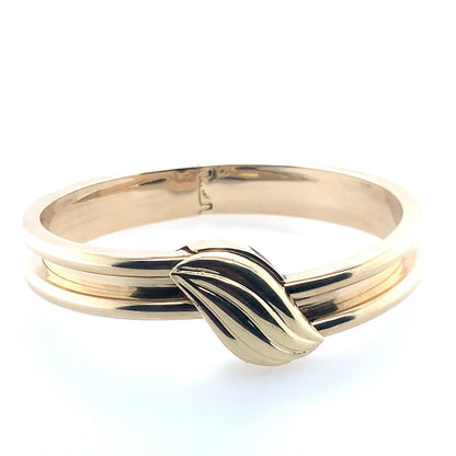 Estate 14K Yellow Gold Vintage Hinged Bangle "**Final Sale No Warranty**