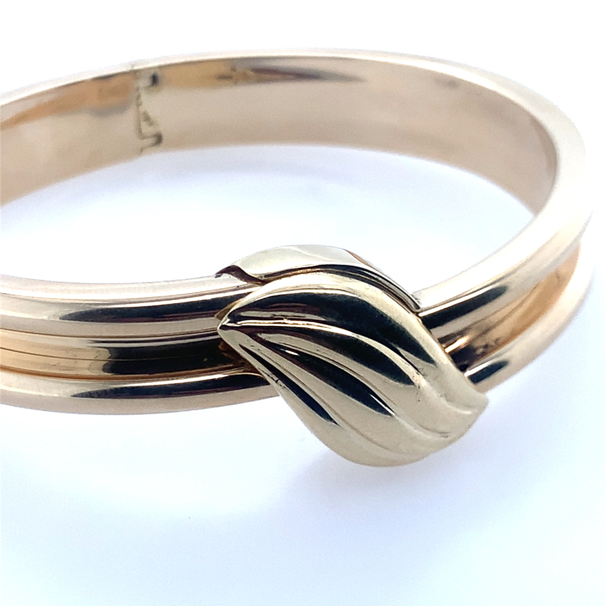 Estate 14K Yellow Gold Vintage Hinged Bangle "**Final Sale No Warranty**