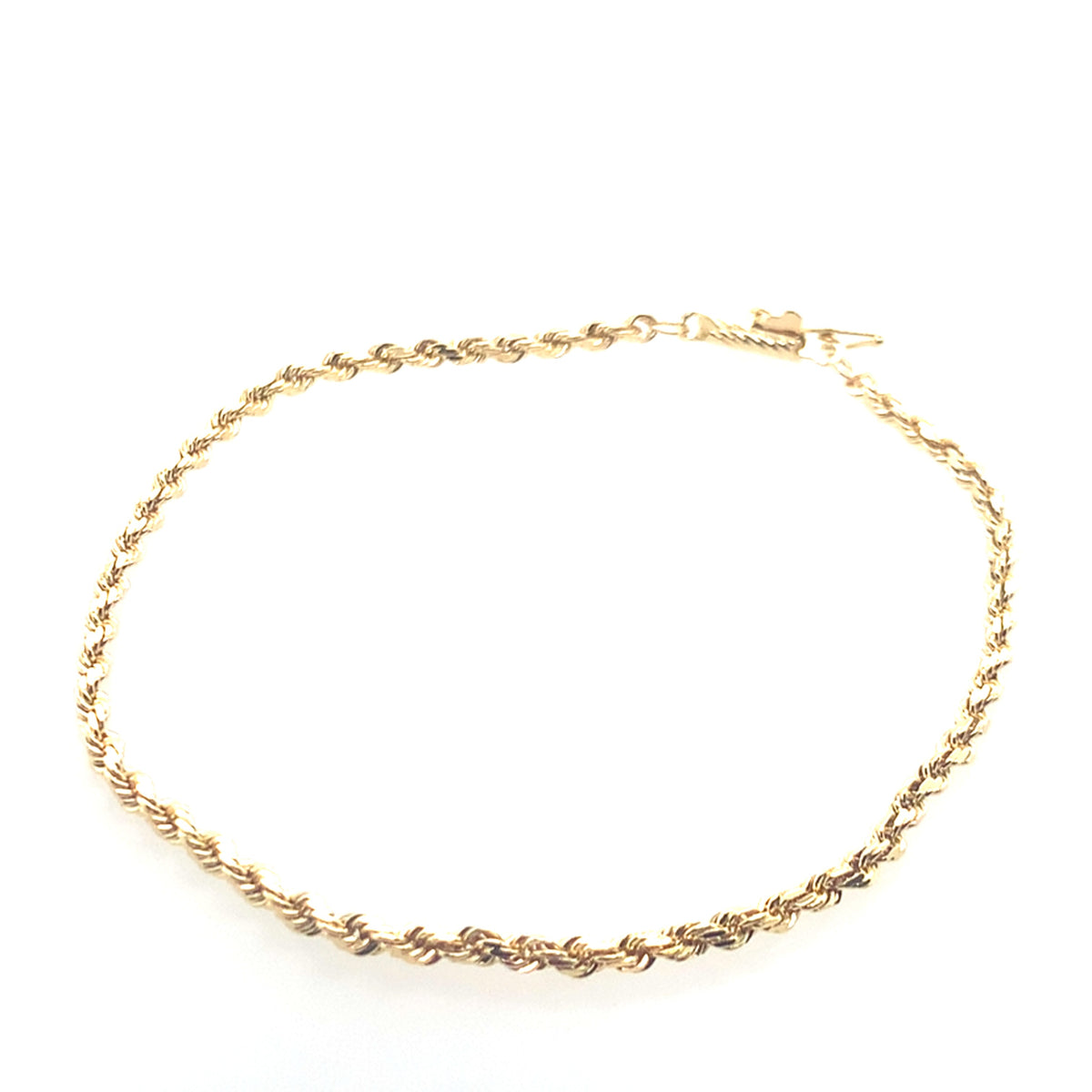 Estate 14K Yellow Gold Rope Chain Bracelet **Final Sale No Warranty**