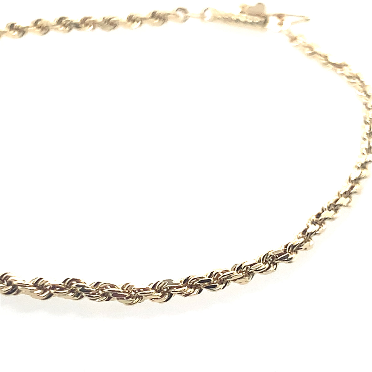 Estate 14K Yellow Gold Rope Chain Bracelet **Final Sale No Warranty**