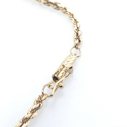 Estate 14K Yellow Gold Rope Chain Bracelet **Final Sale No Warranty**