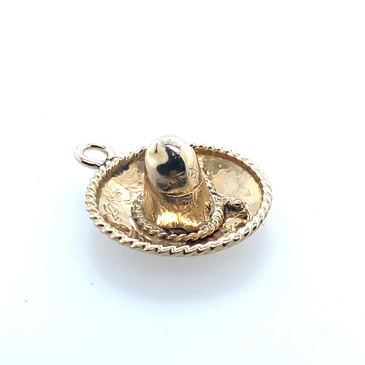 Estate 14K Yellow Gold Sombrero Hat Charm **Final Sale No Warranty**