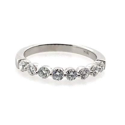 Estate 14K White Gold Single Prong Diamond Ring