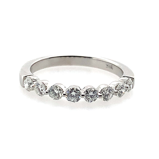 Estate 14K White Gold Single Prong Diamond Ring