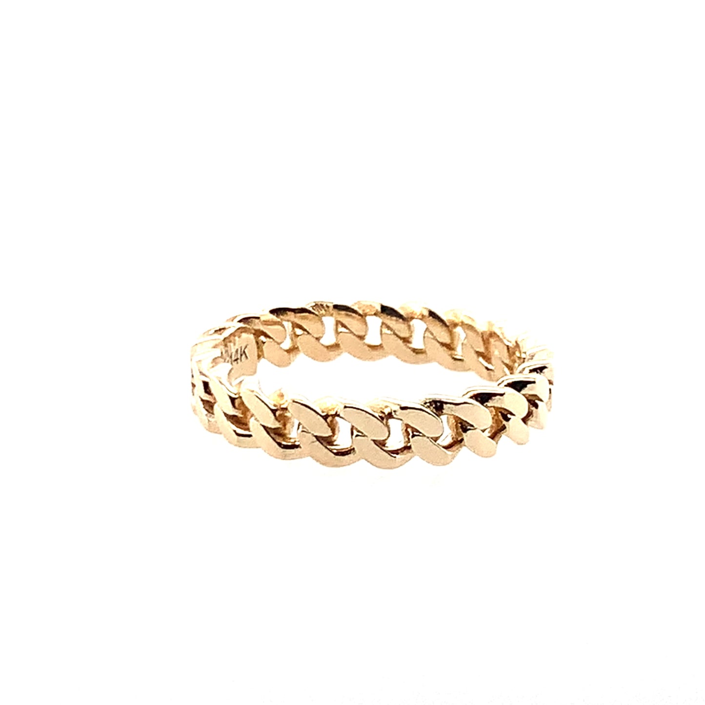 Estate 14K Yellow Gold Curb Link Chian Band