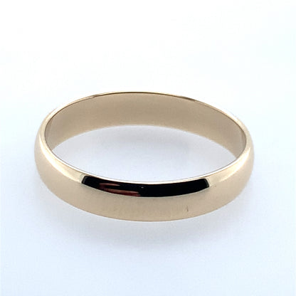 Estate 14K Yellow Gold 3.7Mm Comfort Fit Plain Band **Final Sale No Warranty**