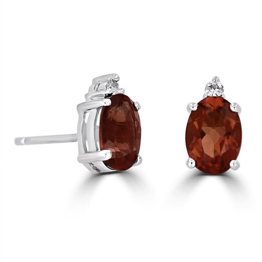 Garnet and Diamond Earrings