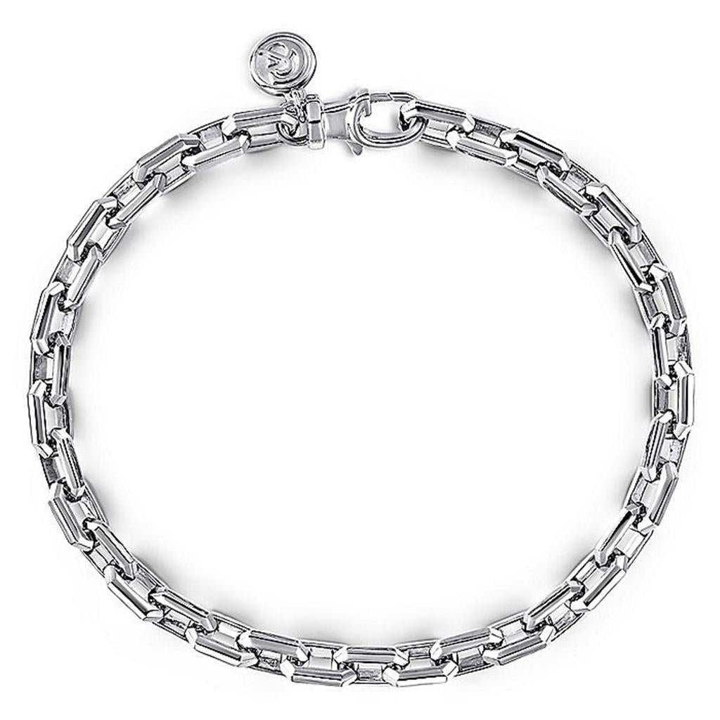 Gabriel Silver Faceted Chain Bracelet