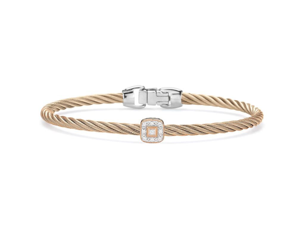 Alor Single Diamond Station Cable Bracelet