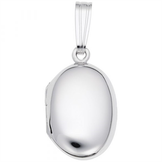 Rolland's Designs Sterling Silver Oval Locket Pendant