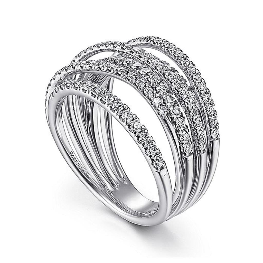 Gabriel Multi-Row Diamond Fashion Ring