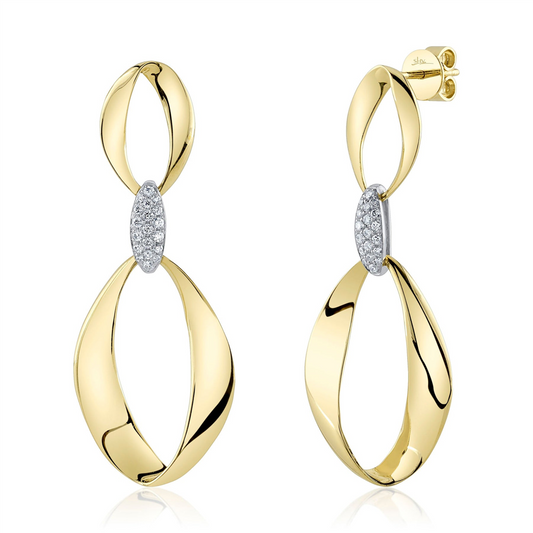 Shy Creation Diamond Mobius Earrings