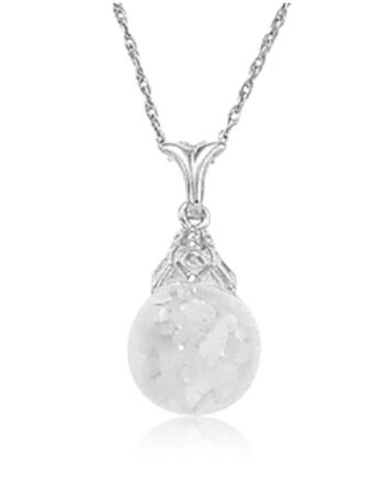 Carla 14K White Gold Opal Necklace