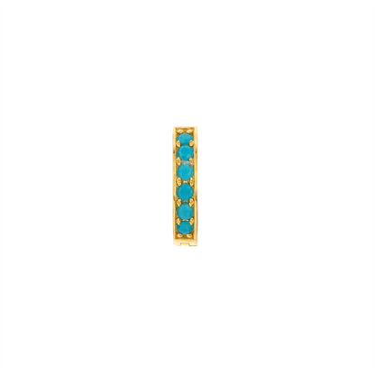 Rolland's Designs 14K Gold Turquoise Huggies
