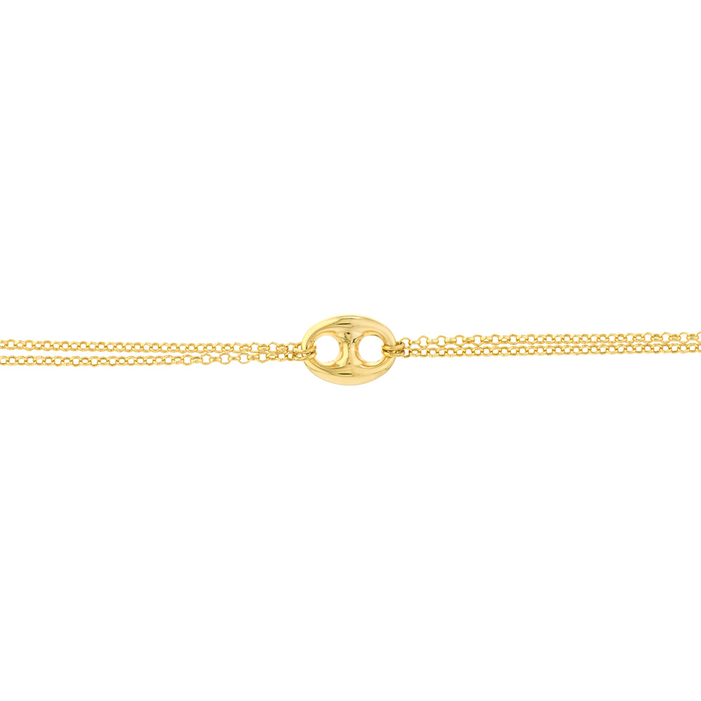 Rolland's Designs 14K Gold Double Chain Bracelet