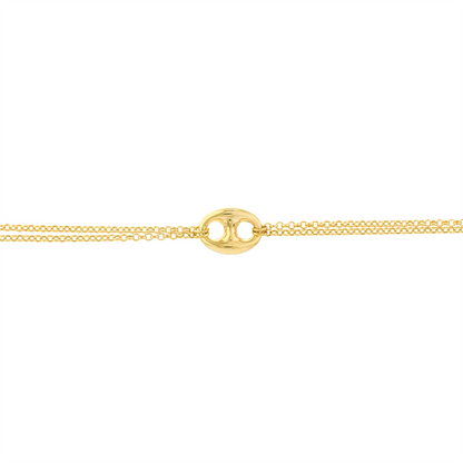 Rolland's Designs 14K Gold Double Chain Bracelet