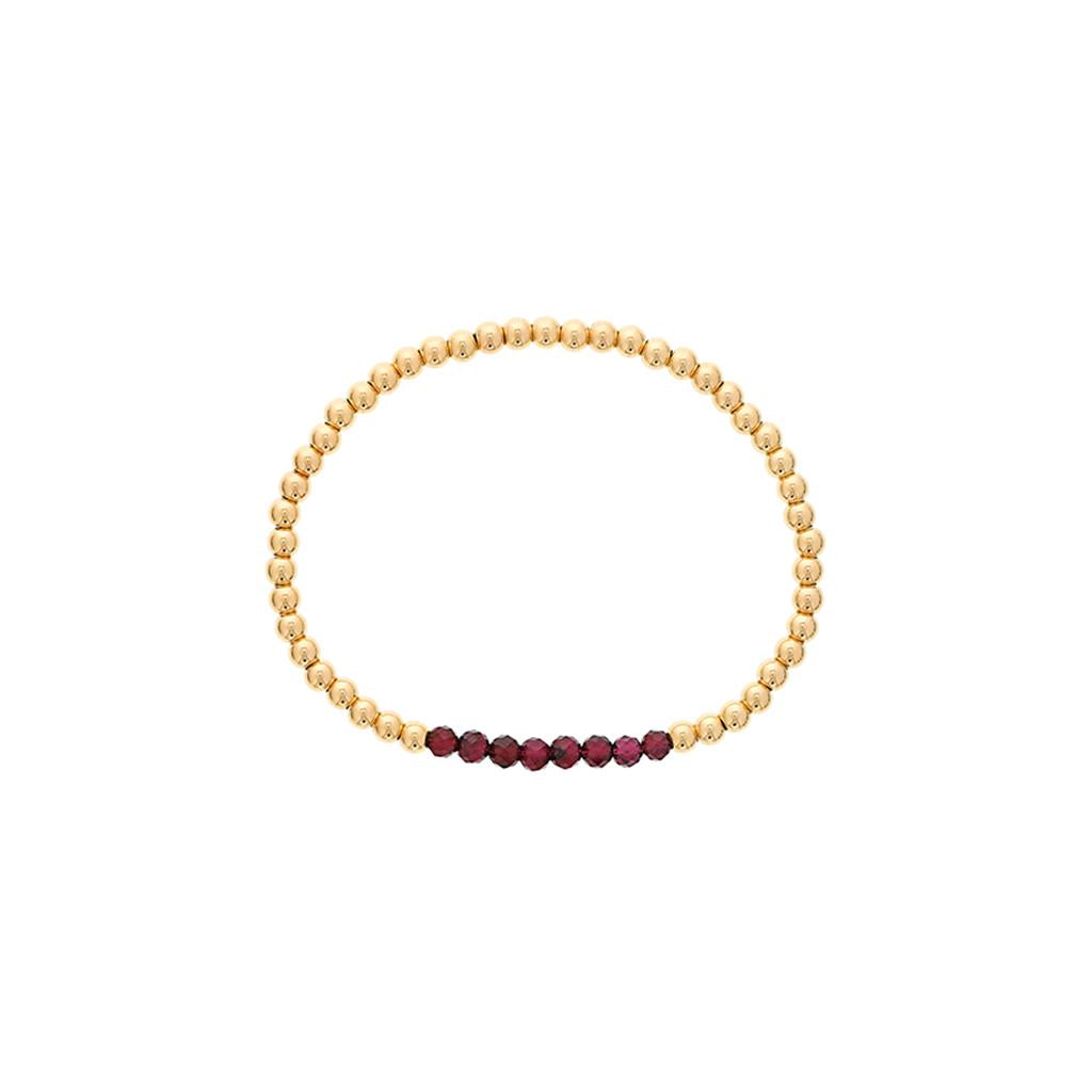 Dee Berkley Shine Bright Birthstone Mini Bead Bracelet- January