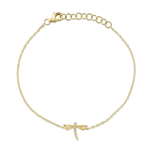 Shy Creation Diamond Dragonfly Bracelet