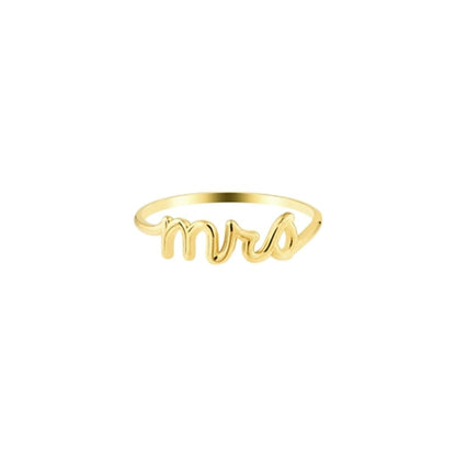 Rolland's Design 14K Gold "Mrs" Ring