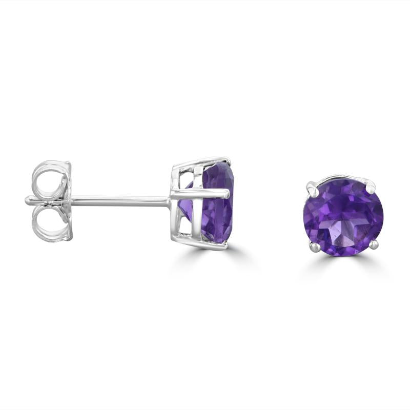 Rolland's Design Amethyst Stud Earrings