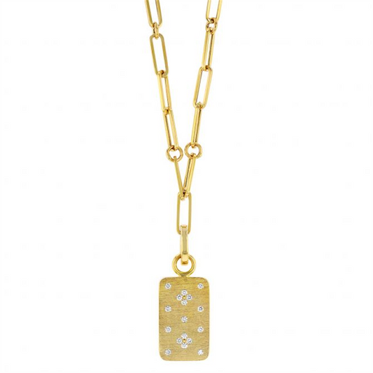 Roberto Coin Venetian Princess Diamond Dog Tag