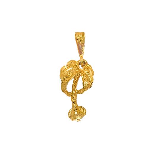 Estate14K Yellow Gold Palm Tree Pendant
