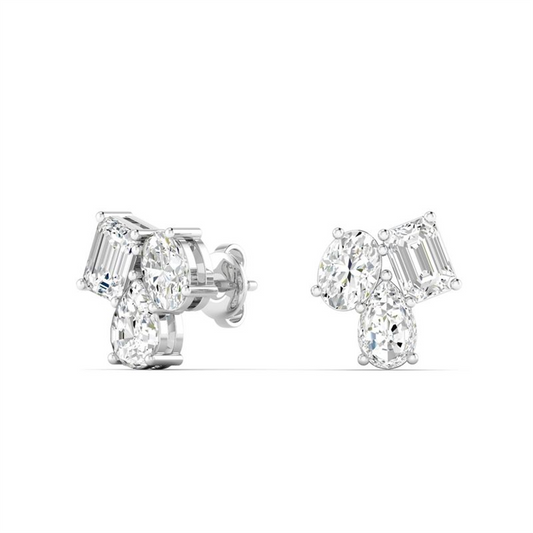 Everlee 0.50ct Lab Diamond Cluster Earrings