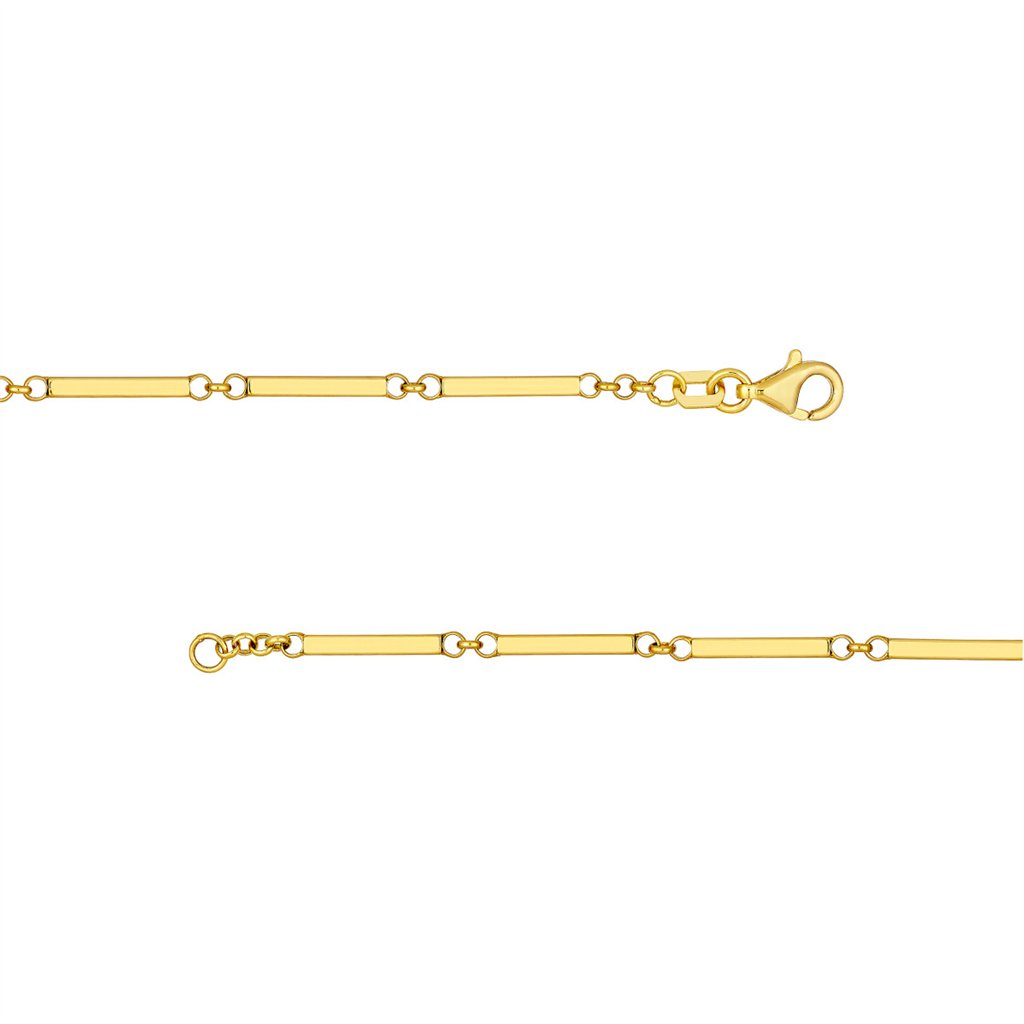 Gold Rectangle Bar Station Bracelet