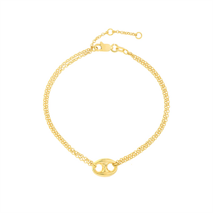 Rolland's Designs 14K Gold Double Chain Bracelet