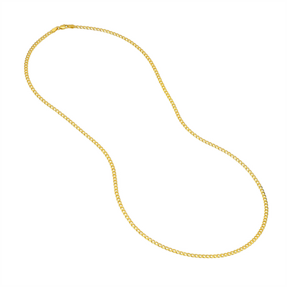 Gold 24" 2.7Mm Diamond Cut Curb Chain