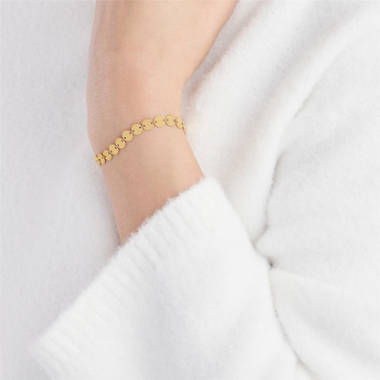 Rolland's Designs 14K Gold Mini Disc Bracelet