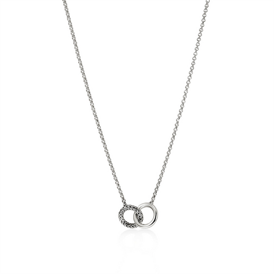 John Hardy Essentials Silver Interlocking Necklace