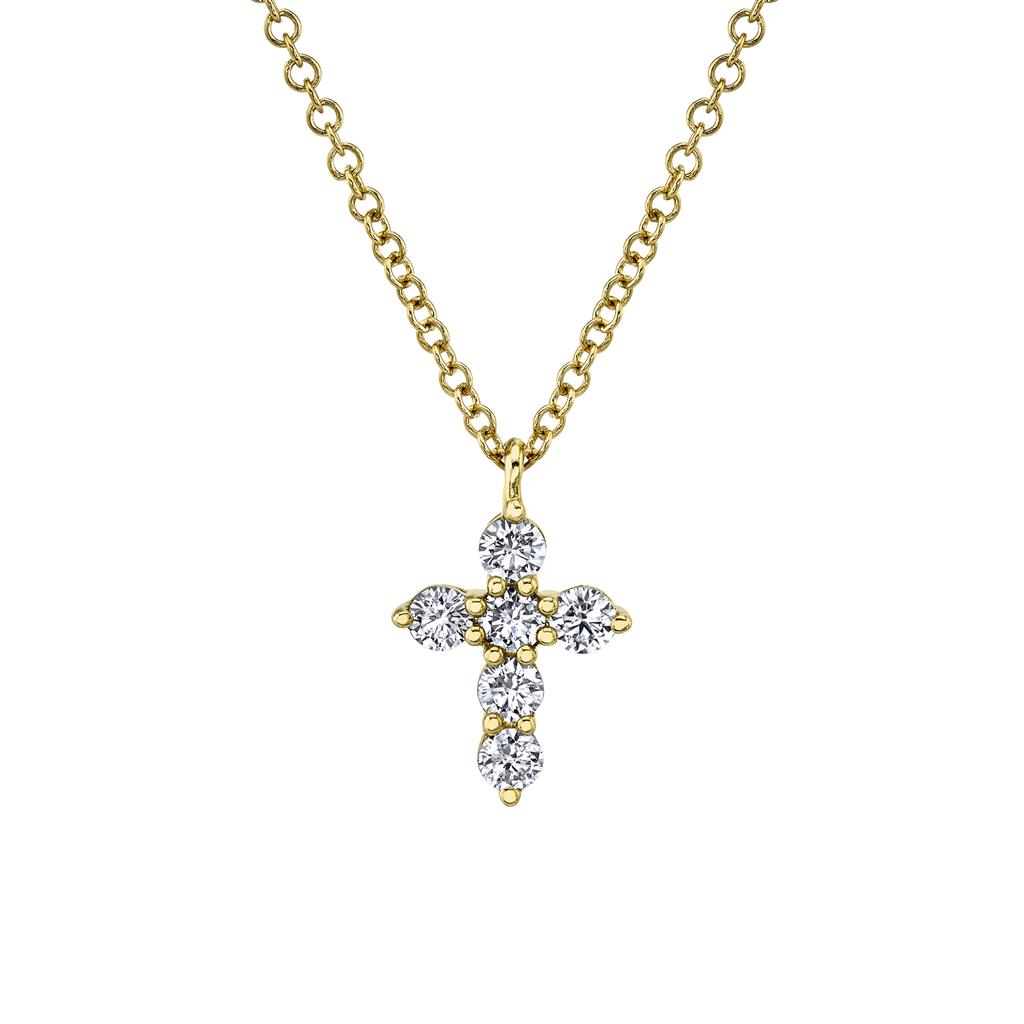 Shy Creation Diamond Cross Necklace