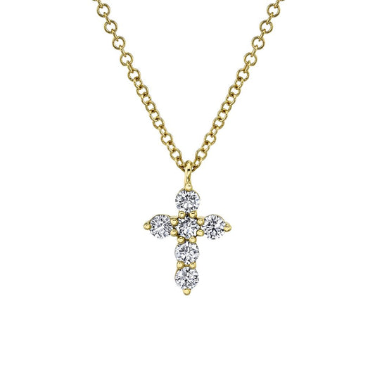 Shy Creation Diamond Cross Necklace