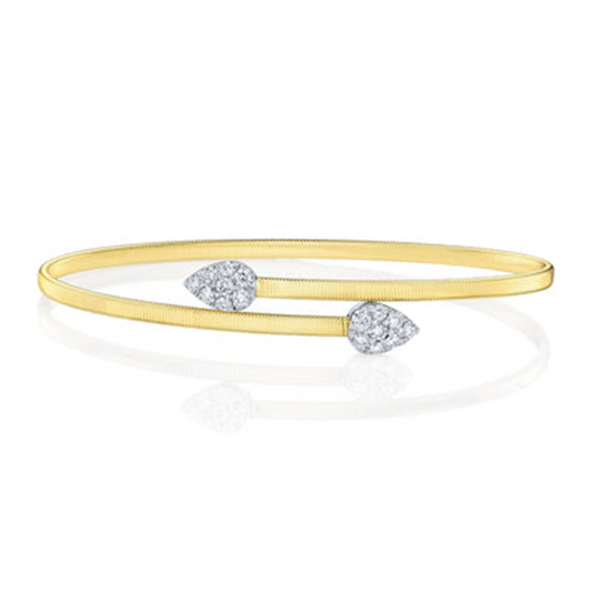 Shy Creation Diamond Pave Station Bypass Bangle