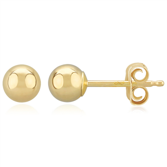 4mm Gold Ball Earrings